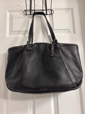 Lucky Brand Black Leather carry all tote bags